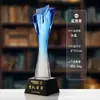 Troféu de Cristal Coluna Torcida de Vidro Colorido Estrela de Cinco Pontas Personalizado Anual Corporativo Funcionário Destaque Competição de Equipe Prêmio