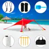 Toldo de Praia Lycra Transfronteiriço Proteção Solar Externa e Frescor Lycra Elástico em Quatro Lados Tenda Toldo para Acampamento à Beira-Mar