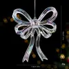 Nuevo Colgante de Copo de Nieve y Alce de Acrílico Colorido para Árbol de Navidad Decoraciones Navideñas DIY Adornos para Colgar en la Ventana