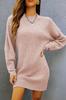 Amazon Outono e Inverno Feminino Top de Malha Europeu e Americano Novo Vestido de Manga Longa Comércio Exterior Gola Semi-alta Jaqueta Solta para Mulheres