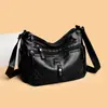 Bolso de mano retro de cuero PU suave transfronterizo para mujer, nuevo bolso de moda 2026 de gran capacidad con múltiples compartimentos, bolso cruzado casual
