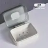 Jabonera Drenante Jabonera de Viaje Portátil Soporte para Jabón de Baño en Casa Dormitorio de Estudiante Estante Creativo para Jabón con Tapa