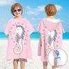 Bata de baño de secado rápido con cremallera para niños, niñas, estudiantes, toalla absorbente para nadar, capa, playa, orilla del mar, bata de baño con capucha