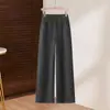 Pantalones de Lana de Pierna Ancha para Mujer Invierno Nuevo Cintura Alta Sueltos de Pierna Recta para Mujer 2026 Nuevo Cintura Baja Casual Pantalones para Mujer