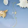Pulsera de Plata de Ley S925 Nueva Moda Trébol de Cuatro Hojas Microincrustada con Circonita para Mujer Estilo Europeo y Americano Joyería de Lujo Ligero de Alta Gama