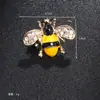 Versión Coreana Broche Lindo de Mariquita y Abeja con Goteo de Aceite Aleación Incrustada con Diamantes Insignia de Insecto Pin Accesorio para Ropa Bolsa