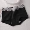 Cueca Boxer Feminina de Renda para Adultos Roupa Íntima Feminina Estilo Coreano Algodão Penteado Respirável Verão Entrepernas Estendida Roupa Íntima