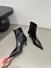 2026 Botines Nuevos de Otoño con Tacón Fino y Punta Fina Estilo Coreano Moda Versátiles Adelgazantes Caña Corta Tacón Alto Botas de Piel para Mujer