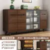 Aparador Pequeño de Apartamento Nórdico de Madera Maciza Gabinete de Té Mesa de Café Gabinete de Almacenamiento Estilo Chino Nuevo Gabinete de Almacenamiento para Dormitorio