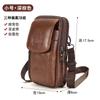 Bolsa de Cintura de Couro Genuíno para Celular Masculina com Cinto, Bolsa Multifuncional para Celular, Bolsa de Cintura para Exterior, Bolsa de Moedas Pendurada, Capa para Celular, Transversal