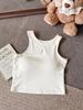 Top de Tirantes Halter de Verano para Mujer con Almohadillas en el Pecho, Top de Espalda Cruzada Anti-Exposición, No Necesita Usar Sujetador, Se Puede Usar como Ropa Exterior