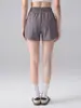 Shorts de yoga holgados de cintura alta para mujer, absorbentes de sudor y transpirables, con shorts de seguridad incorporados, adecuados para fitness, correr, entrenamiento y yoga