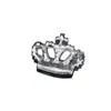Moda Coreana de Alta Gama para Hombres y Mujeres Broche de Corona Completa de Diamantes Aleación Electrochapado Anti-Reflejos Accesorios de Pines de Pedrería
