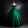 Vestido de Festa Verde Tomara que Caia 2026 Novo Vestido de Festa Renda Lantejoula Um Ombro Vestido Formal de Formatura