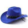 Chapéu de Cowboy Western Clássico de Camurça para Homens e Mulheres, Chapéu para Viagem ao Ar Livre, Chapéu Estilo Étnico com Aba Enrolada, Chapéu de Feltro