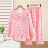 Pijama Dulce para Niñas, Manga Larga, Estilo Delgado Primavera/Otoño, Nuevo Algodón Nube 2026 Estilo Princesa, Ropa de Casa para Niñas de Otoño