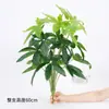 Paquete de 18 Plantas Verdes Artificiales para Decoración, Incluyendo Platanillo de Viajero, Palma Areca y Árbol del Dinero, para Decoración de Pared con Follaje Verde
