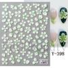 Adesivo Transfronteiriço Novo para Arte de Unhas 5D em Relevo Cristal Flor Tridimensional Geléia Camélia Flor de Quatro Pétalas Adesivo de Decoração de Unhas