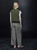 Cárdigan de punto con cuello en V color verde militar moment para mujer, nueva colección primavera/otoño 2026, moderno y elegante, con un ambiente relajado y chic