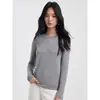 Nueva Camisa Base de Tencel Acetato para Mujer Otoño e Invierno, Tejido de Punto Cálido de Lana Lyocell con Cuello Redondo, Top Interior de Color Sólido