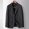 Blazer Casual para Hombre 2026 Otoño/Invierno Lujo Ligero Negocios Chaqueta de Traje de un Solo Botón para Personas de Mediana Edad y Jóvenes Color Sólido de un Solo Botón Chaqueta de Traje de Moda