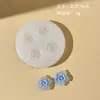 Molde de Silicona Hecho a Mano DIY Pegamento de Cristal Flor Estéreo Rosa Camelia Loto Hoja de Loto Yeso Fondant