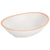 A5 melamina círculo branco Rede de Flores loja vermelha Prato oval japonês restaurante de hot pot restaurante de pratos frios prato fundo imitação de porcelana prato de peixe