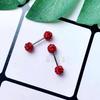 Fábrica de comercio electrónico transfronterizo directa 1.2 pendientes pequeños simples de bola de diamante completo Shambhala de doble cabeza pendientes joyería piercing