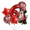 Bolsa Nueva Transfronteriza Minnie Globo de Película de Aluminio Set Niña Bebé Cumpleaños Año Uno Decoración de Escena Bola