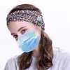 Botón de Máscara Botón Cruzado Estampado de Leopardo Diadema para el Cabello Accesorios para el Cabello Diadema de Yoga Diadema Deportiva para Fitness Diadema Absorbente de Sudor