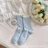 Calcetines para Mujer de Media Pantorrilla Calcetines de Verano Finos con Felpa Calados de Tubo Largo Estilo Ins Calcetines de Encaje Confinamiento Calcetines Zhuji Industria de Calcetines