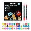 Popular Marcador Acrílico de Amazon, Bolígrafo de Punta Fina Doble Cara, Bolígrafo de Pintura a Base de Agua, Marcador para Cerámica, Bolígrafo para Dibujar de 36 Colores