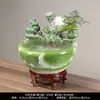 Tanque de Peces de Cerámica Adornos de Agua Corriente Fuente Pequeño Tanque para Peces Dorados Hogareño Recipiente Grande para Peces Sala de Estar Humidificación Decoración Paisajismo