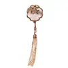 Broche de Madrepérola Natural, Borla de Leque de Osmanthus Feminino de Luxo, Broche Exquisito, Corsage Elegante Elegante, Acessórios para Casaco