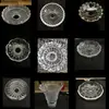 Pantalla de Lámpara de Cristal Estilo Europeo, Lámpara de Vela, Cuenco y Plato de Vidrio, Accesorios de Iluminación para Candelabros, Accesorios de Iluminación DIY para Lámparas de Pared, Piezas