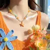 Colar de Pérolas Redondas Shallow Liu Segurando Estrelas Corrente para Clavícula Estilo Dopamina de Verão Colar de Luxo Leve com Toque de Alta Qualidade para Mulheres