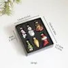 Decoración Navideña Nueva Transfronteriza Colgante Forma Especial Vidrio de Color Hombre Mayor Accesorios Colgantes para Árbol de Navidad Mini Set Caja