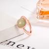 Plata Esterlina S925 Imitación Jade Hetian Anillo Pequeño de Azúcar para Mujer Púrpura Ahumado Jade Artificial Anillo de Dedo para Mujer Caperucita Roja Libro Igual