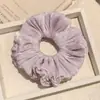 Elástico de Cabelo Amarelo de Cetim com Camada Dupla para Mulheres, Acessório de Cabelo de Alta Qualidade Estilo Coreano para Prender o Cabelo em um Coque, Elástico de Cabelo Estilo Preguiçoso