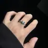 Anillo para Hombre Círculo Pequeño Anillo de Plata 925 Anillo de Dedo Sencillo de Lujo Ligero Nicho para Mujer Moda Vintage