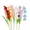 Ramo Tejido a Mano Producto Terminado Ramo de Lirios del Valle DIY Producto Terminado de Flor Eterna Flor Artificial Flor de Hilo Regalo de Vacaciones