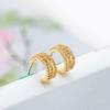 Brincos de design coreano em forma de C com zircônia microincrustada, semicírculo, espírito de fada, coração de menina, brincos doces, brincos versáteis de verão