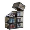 Caja de Zapatos Transparente de Plástico Apilable con Zapatero de Pared de Celebridad de Internet Aj Zapatillas Zapatero a Prueba de Polvo Caja de Almacenamiento de Zapatos Engrosada