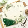 Conjunto de papel de carta e envelopes Qingzhiyue, ins espessado carta manuscrita desenho animado mensagem material decorativo papel de carta presente