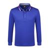 Camisa polo manga comprida com lapela e seda cobre amônia, casual, esportiva, simples e confortável, para homens e mulheres, para impressão