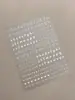Patrón de Hormiga Oro y Plata Letra Fina Corazón de Amor Pegatinas 3D para Uñas con Foil Dorado y Plateado Decoraciones para Uñas Francesas Yt8185