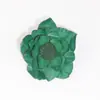 Broche de Flor de Loto Hecho a Mano en Cuero Curtido al Vegetal con Forma de Corazón, Corsage de Flor Tridimensional, Adorno para el Cabello, Accesorio para Bolsos, Flor de Cuero Genuino para DIY