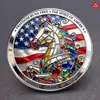 Broche de Acero Inoxidable con Cristal Plano Convexo Vintage Colgante Broche Conmemorativo del 250º Aniversario del Día de la Independencia Estadounidense