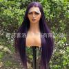 Nombre en clave: Peluca Yue, Jia Xu, Gan Ning 13X4 Encaje Frontal Cabello Largo Liso Fibra Sintética Seda de Alta Temperatura Peluca