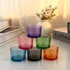 Estilo Ins Escandinavo Vidrio Transparente Colorido Multicolor Opcional Taza para Beber en Casa Decoración de Sala de Estar Taza de Café